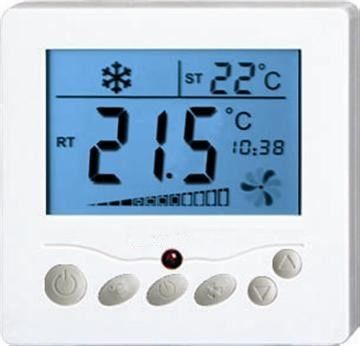 termostato 100~240V da unidade da bobina do fã da frequência 50/60Hz com painel LCD