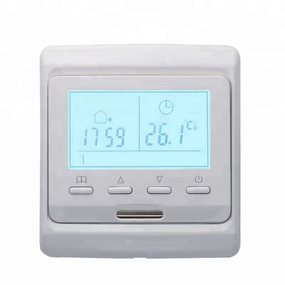 termostato caloroso branco do assoalho de 86*90*43mm com sensor de NTC